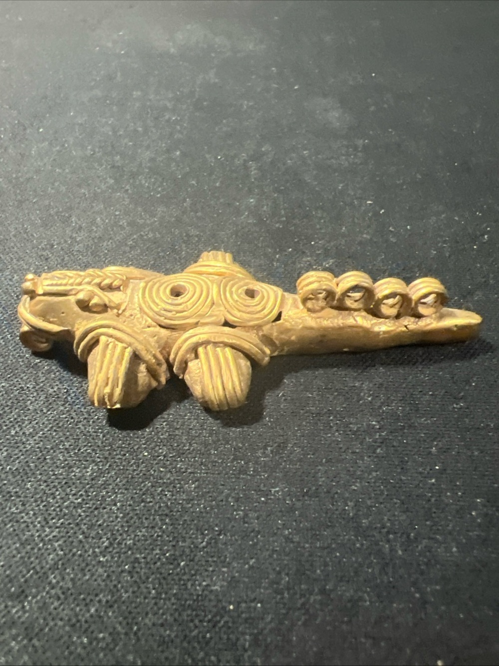 TUMBAGA Gold & Copper Alloy Zoomorphic Figurine/Pendant Columbian Art